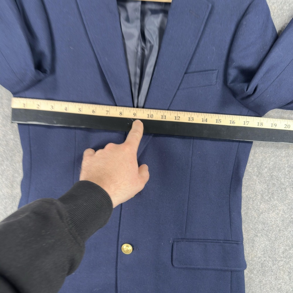 J.Crew Thompson University Blazer Mens 34R Navy Wool Gold Buttons Sport Coat - Picture 9 of 16